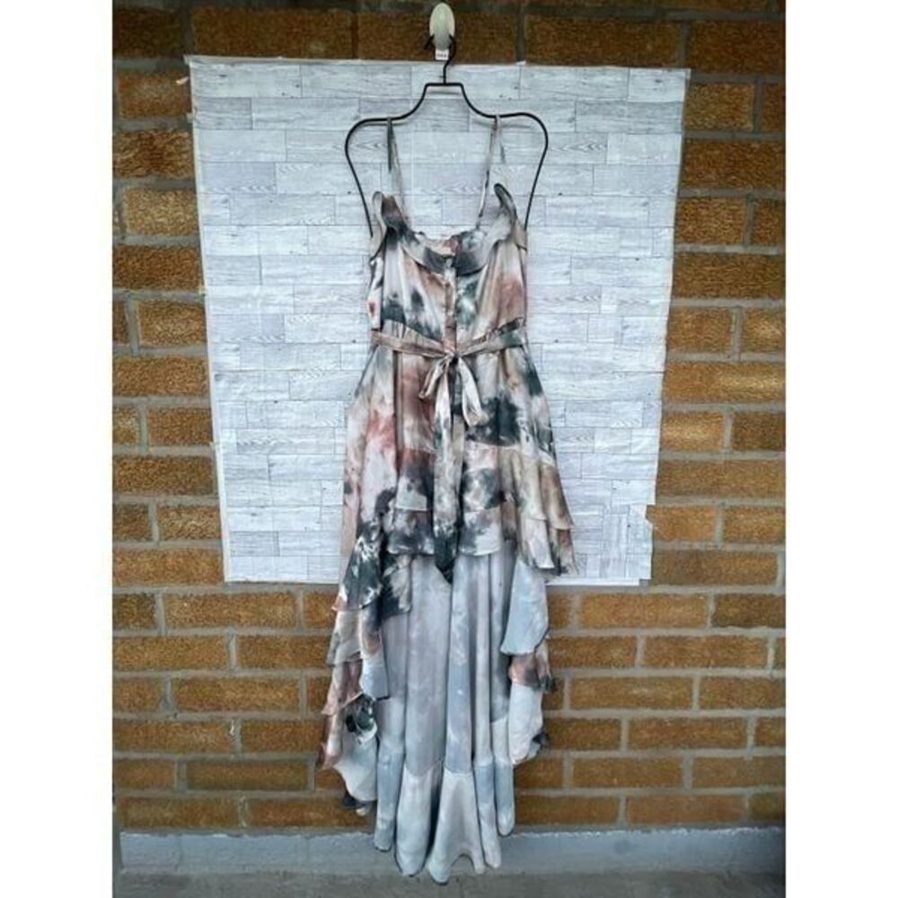 SUKISO WOMEN'S JULIET HIGH TO LOW DRESS EARTH TIE-DYE LARGE - Picture 3 of 12